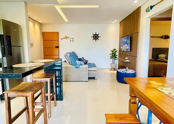 Apto A Poucos Passos Da Praia E Vista Mar-Toninhas
